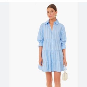 Tuckernuck Shades of blue striped Cara Dress, New in Bag